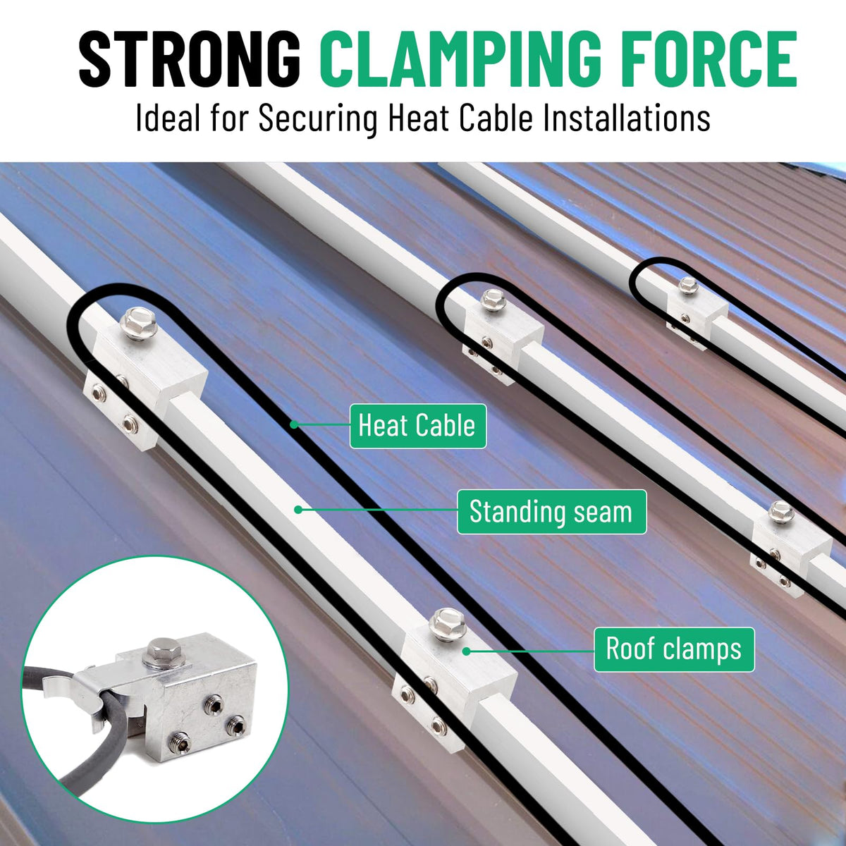 48PCS Standing Seam Roof Clamps