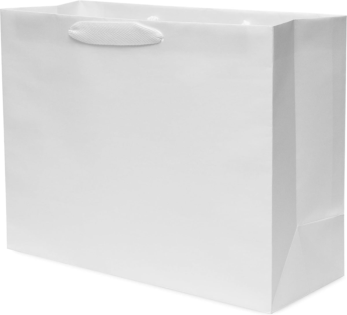 Large White Gift Bags with Handles, 16x6x12, 50 Pack