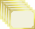 100 Sheets Certificate Papers - Blank Gold Foil Border, Letter Size 8.5x11 for Diploma, Certificates, Participation