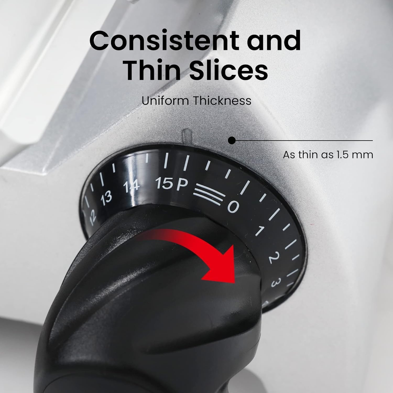 10" Electric Meat Slicer, 1/3 HP Deli Slicer with Italian Carbon Steel Blade, Lunch Food, Semi-frozen Meat, Cheese