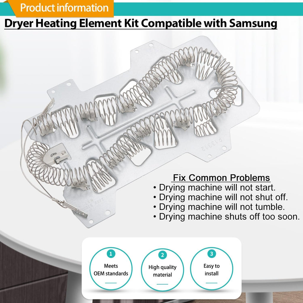 DV50F9A7EVP/A2 DV50F9A6EVW/A2 Dryer Heating Element Kit Fit for Samsung