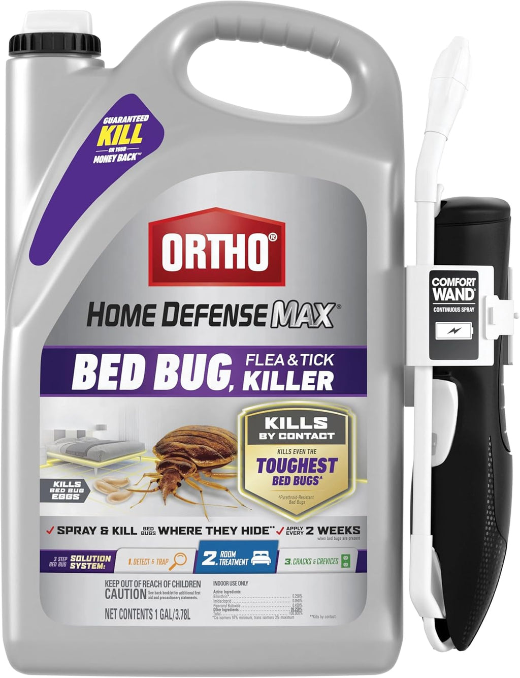 Home Defense Max Bed Bug, Flea & Tick Killer, 1 gal. | Also Kills Bed Bug Eggs, Ready-to-Use, Indoor Pest Control Spray