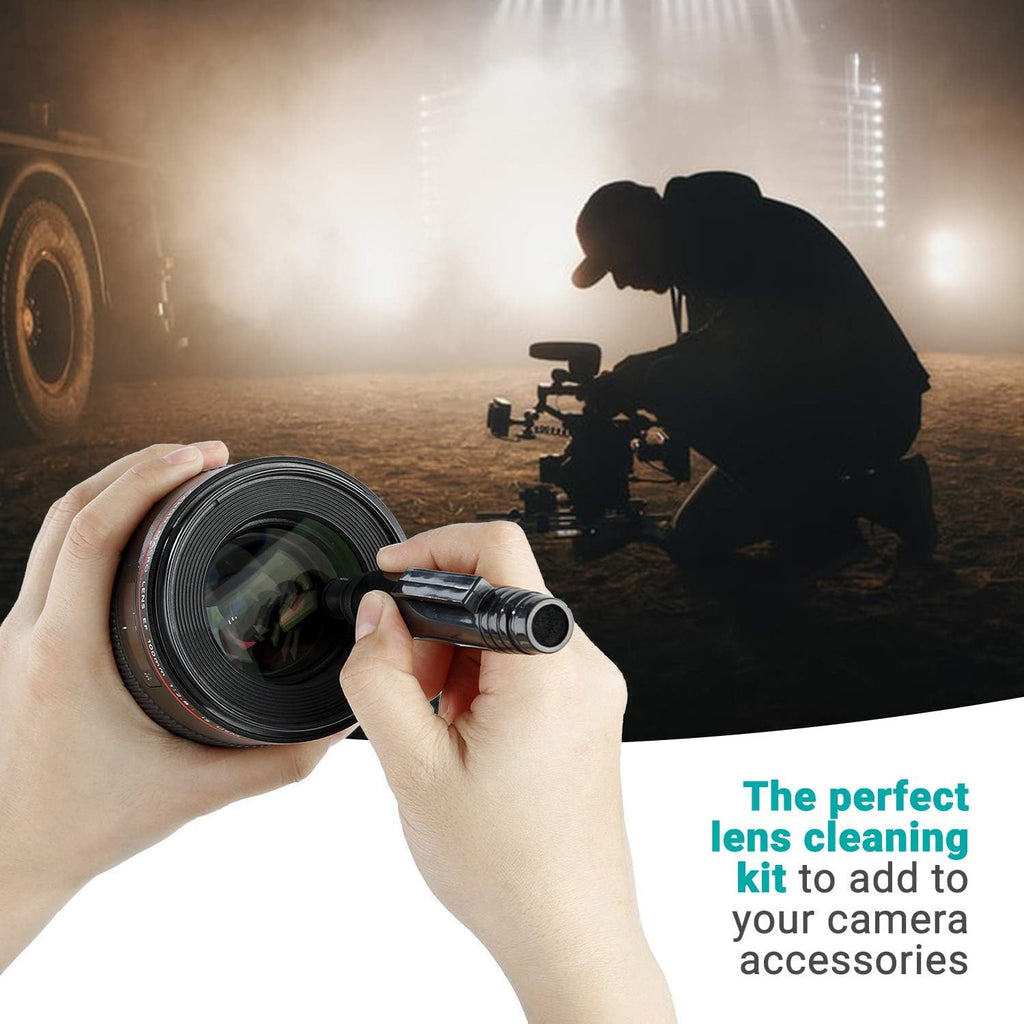 Deluxe Essentials DSLR Camera Cleaning Kit with 10 APS-C Cleaning Swabs, Sensor Cleaning Fluid, Rocket Air Blower