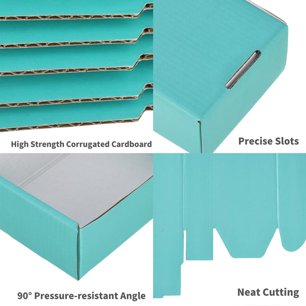 50 Pack 6x4x3 inches Shipping Boxes Teal, Corrugated Small Cardboard Boxes for Mailing Packing