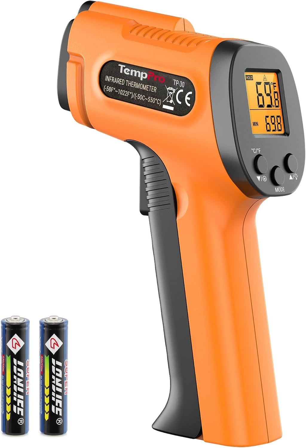 TempScan Infrared Thermometer Gun for Pizza Oven Griddle HVAC