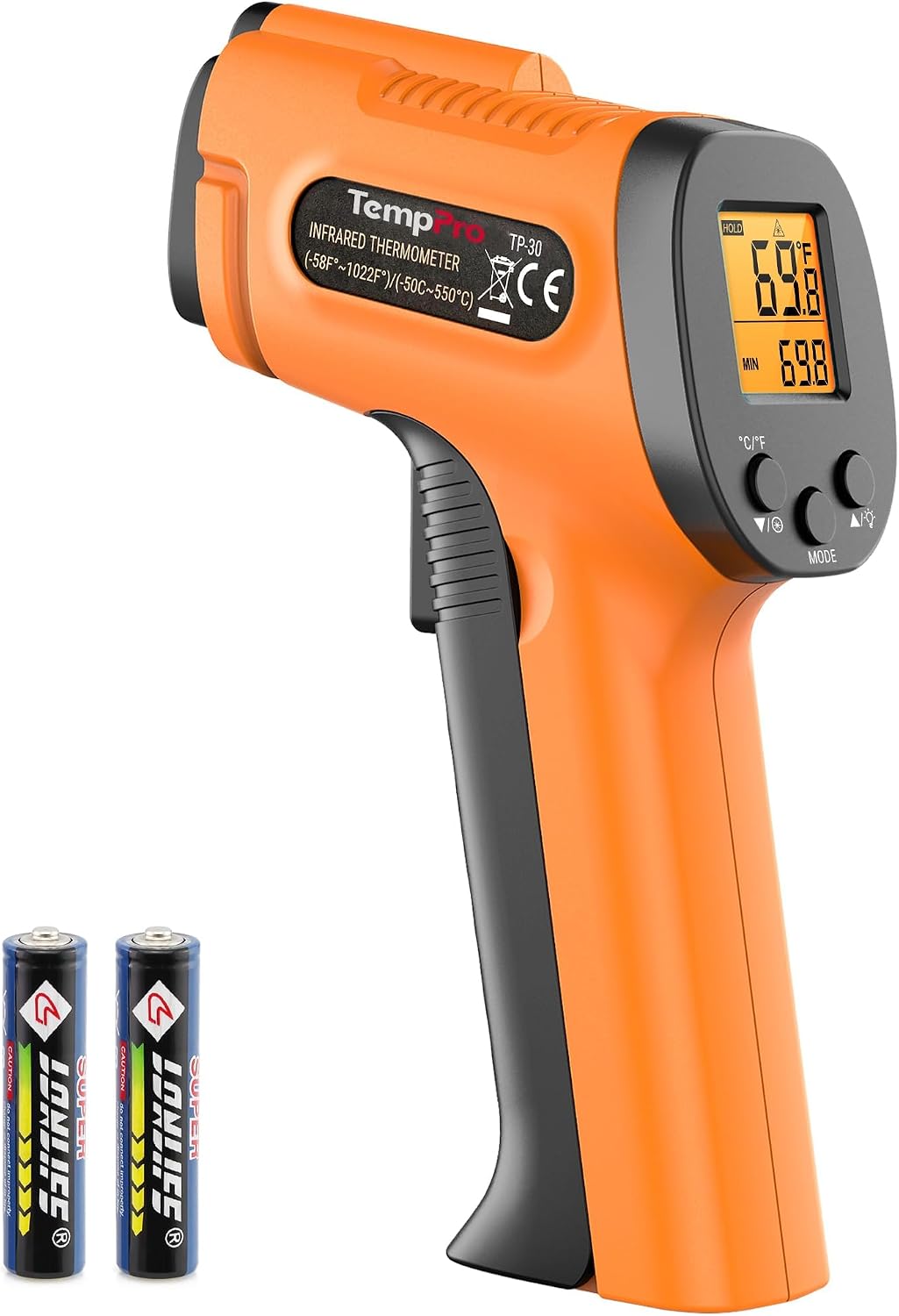 TempScan Infrared Thermometer Gun for Pizza Oven Griddle HVAC