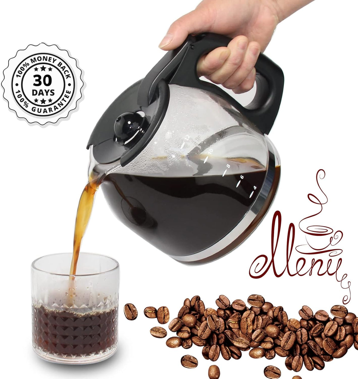 12-Cup Coffee Carafe Replacement for Mr. Coffee Coffeemaker Part# PLD12