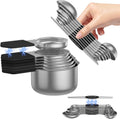 Magnetic Measuring Cups and Spoons Set – 304 Stainless Steel | Dual-sided Design | 15-Piece with Leveler | N52