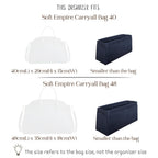 Organizer for Coa.h Soft Empire Carryall (Size 40, Ivory), Felt Bag Insert for 28/40/48 with Keychain Hook