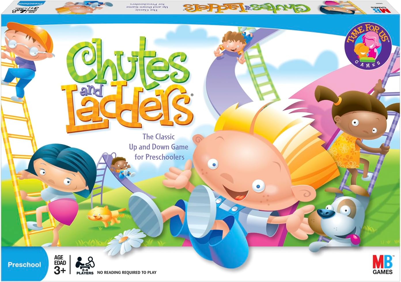 Hasbro Gaming Chutes and Ladders Board Game, 2 to 4 Players, Easter Gift for Kids, Preschool Classroom Games, Ages 3+