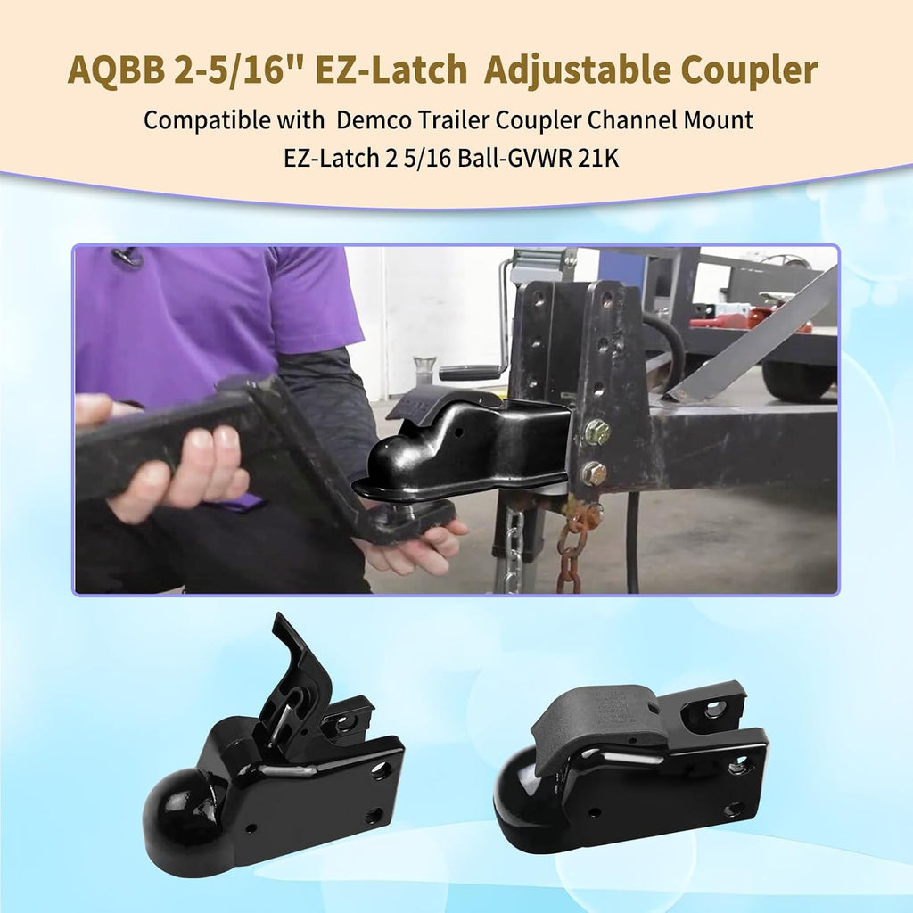 2-5/16" Ball EZ Latch Trailer Coupler Fit Demco 14040-81
