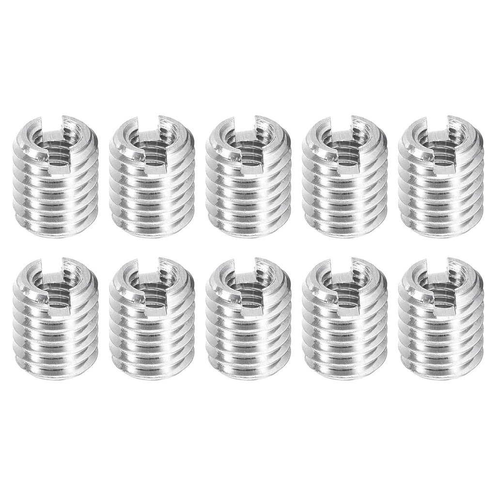 uxcell 10Pcs Threaded Inserts, M3-0.5x6 & M5-0.8x6 Stainless Steel 303 Screw Thread Sleeves Thread Repair Insert for Mechanical Equipment