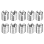 uxcell 10Pcs Threaded Inserts, M3-0.5x6 & M5-0.8x6 Stainless Steel 303 Screw Thread Sleeves Thread Repair Insert for Mechanical Equipment