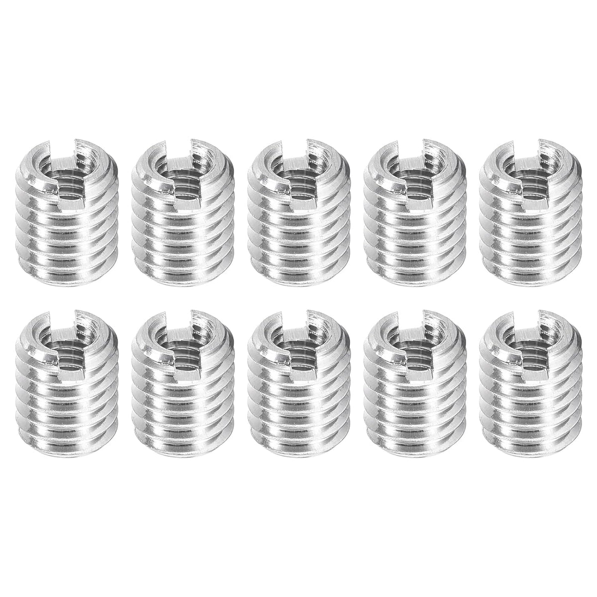 uxcell 10Pcs Threaded Inserts, M3-0.5x6 & M5-0.8x6 Stainless Steel 303 Screw Thread Sleeves Thread Repair Insert for Mechanical Equipment