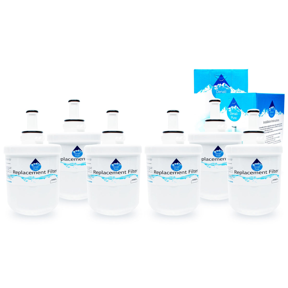 6-Pack Replacement for Samsung RS277ACPN Refrigerator Water Filter