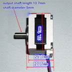 ELILANEY 1pc 1.8 Degree 39x39mm Flange Stepper Motor 12-24V DC 0.7A 0.2N.m 2 Phase 4 Wire Nema 16 Stepping Motor 5mm Diameter Shaft Machine Driver