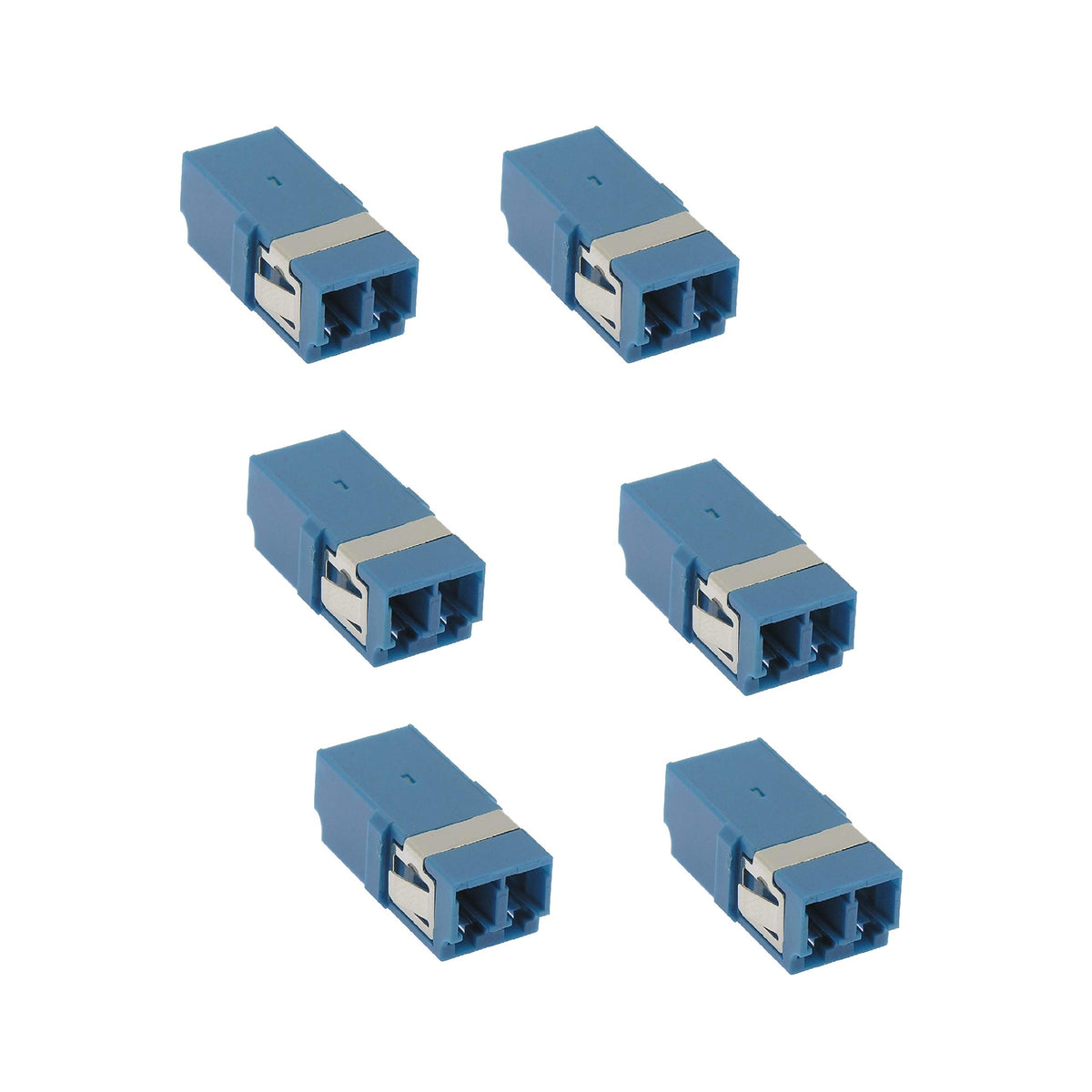 LC-LC/UPC Singlemode Duplex Fiber Optic Coupler/Adapter Without Mounting Flange (6-Pack)