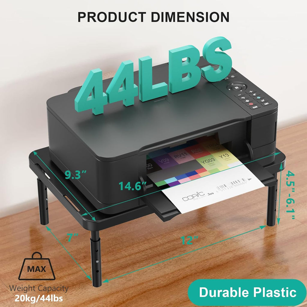 Computer Monitor Stand for Desk, Adjustable Laptop Riser, Desk Monitor Stand Underneath Storage for Office, School