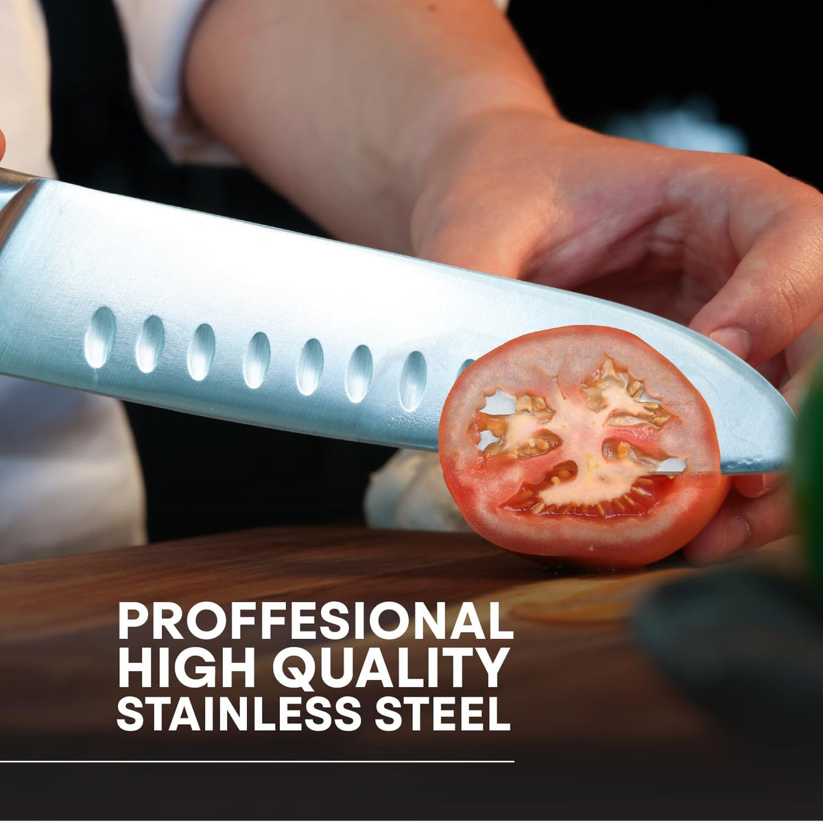 MasterChef Chef Knife Set with Bag, Knife Roll Set with 5 Professional Quality Kitchen Knives for Precision Home