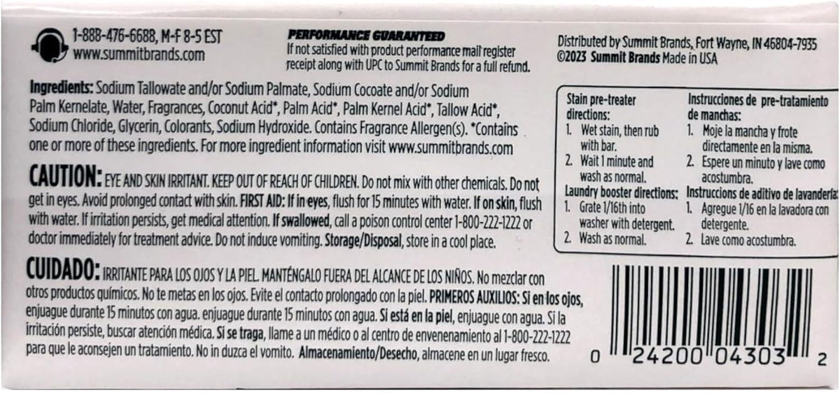 Laundry Soap & Stain Remover Bar, Pack of 4