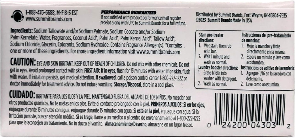Laundry Soap Bar & Stain Remover - Pack of 2, 5.0 Oz per bar