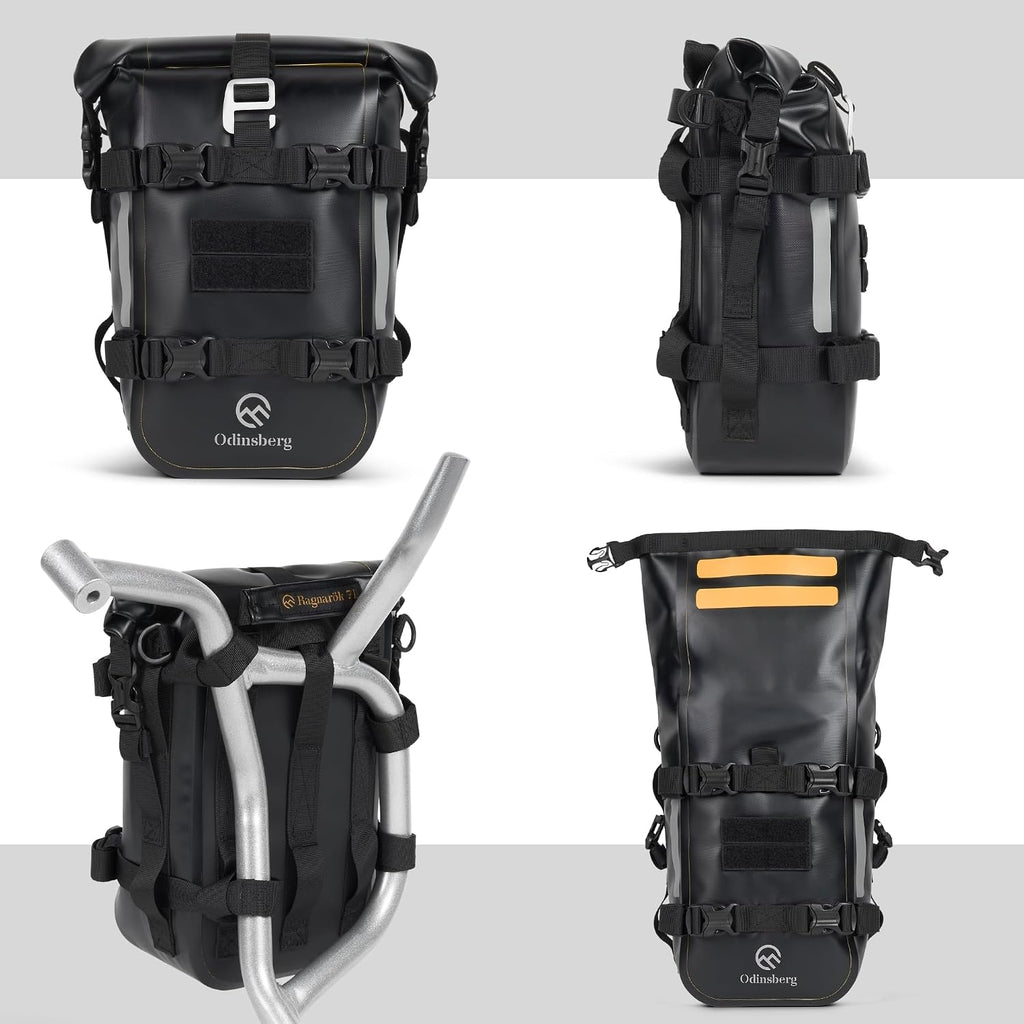 7L (S) Waterproof Motorcycle Tail Bag Motorcycle Dry Bag Crash Bar Bags used as Luggage Sissy Bar Back Seat Saddle