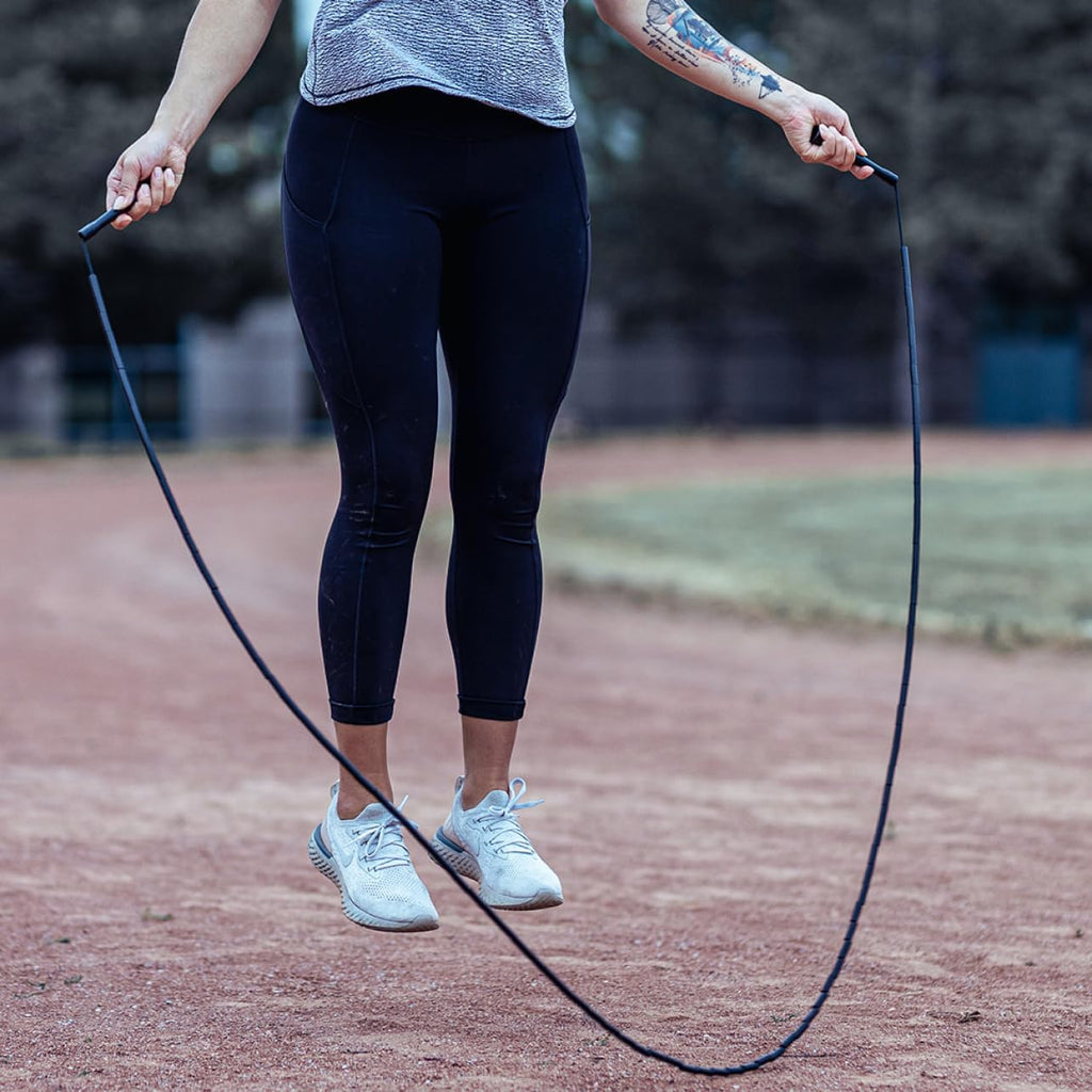 Elite Jumps 1-inch Beaded Jump Rope, Adjustable Shatterproof | Durable adjustable beaded rope. Improves rhythm, speed