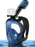 Full Face Snorkel Mask, Snorkeling Gear for Adults with Latest Dry Top Breathing System and Detachable Camera Mount