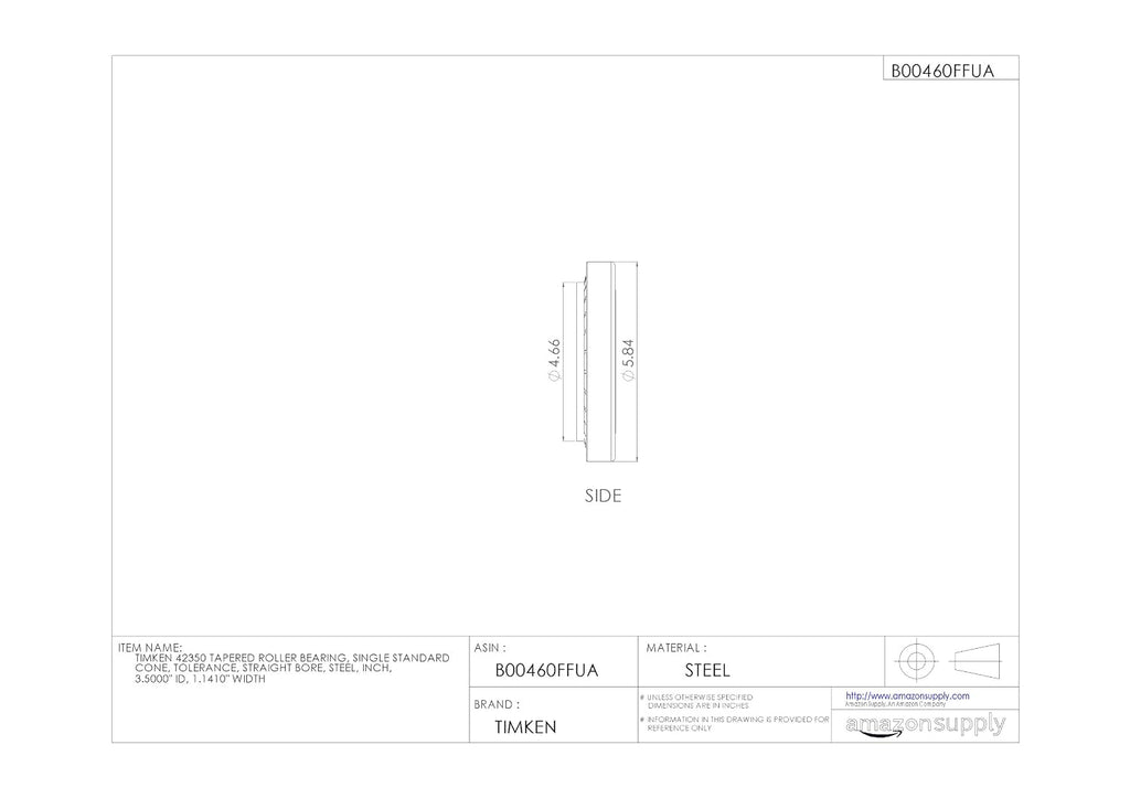 Timken Tapered Roller Bearing Cone - 42350