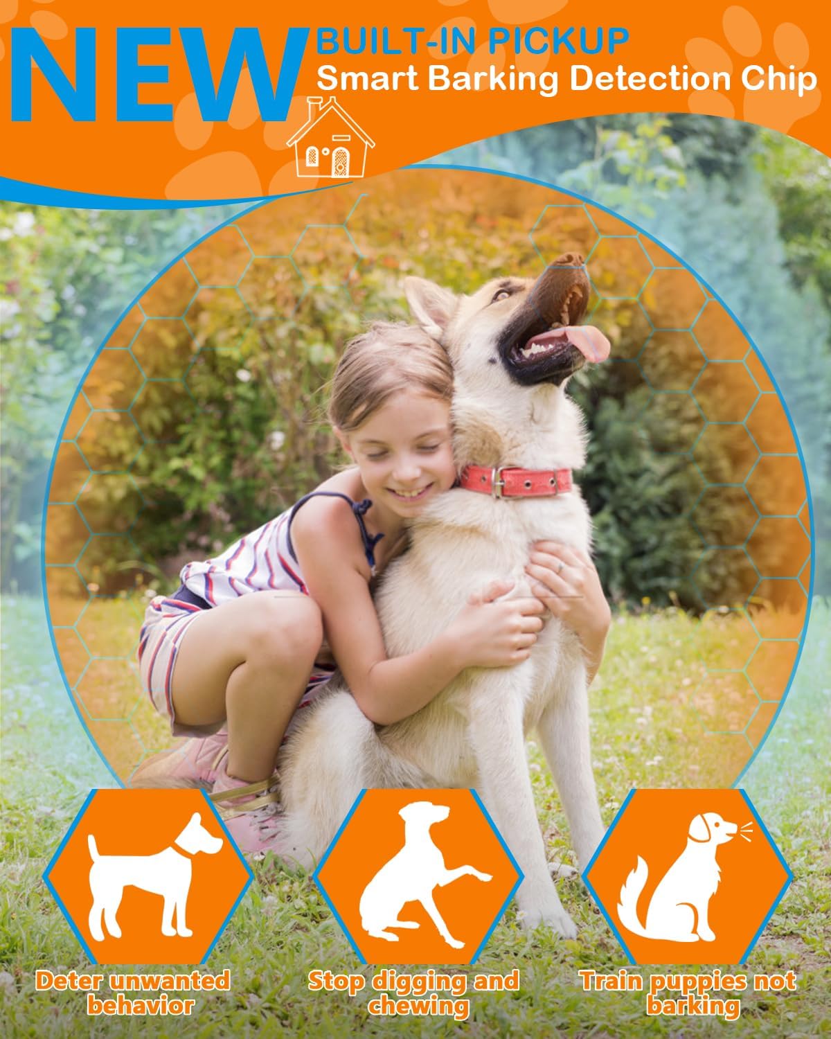 Dog Barking Control Devices, Anti Barking Device Ultrasonic Dog Barking Deterrent with 4 Modes, Stop Barking Dog