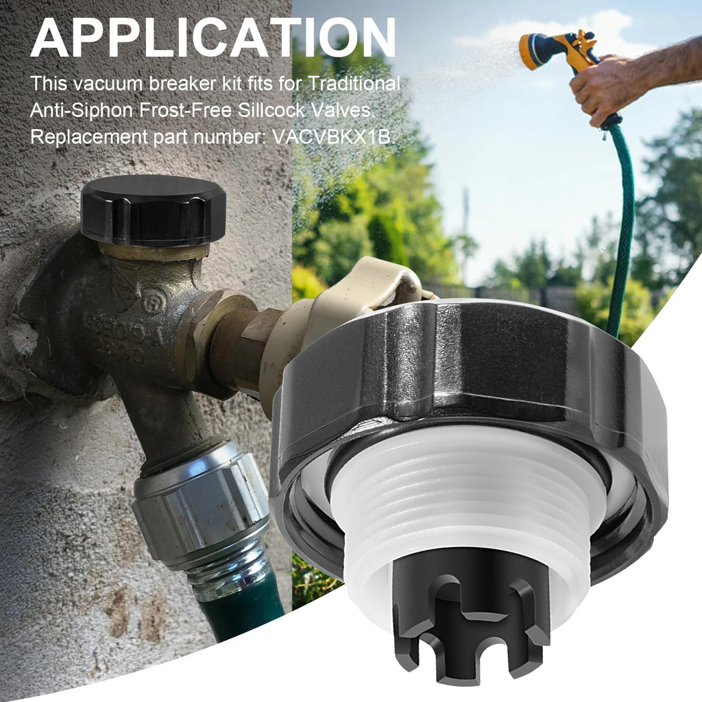 Replaces for VACVBKX1B Vacuum Breaker Replacement Kit for Traditional Anti-Siphon Frost-Free Sillcock Valves (1 Pack)