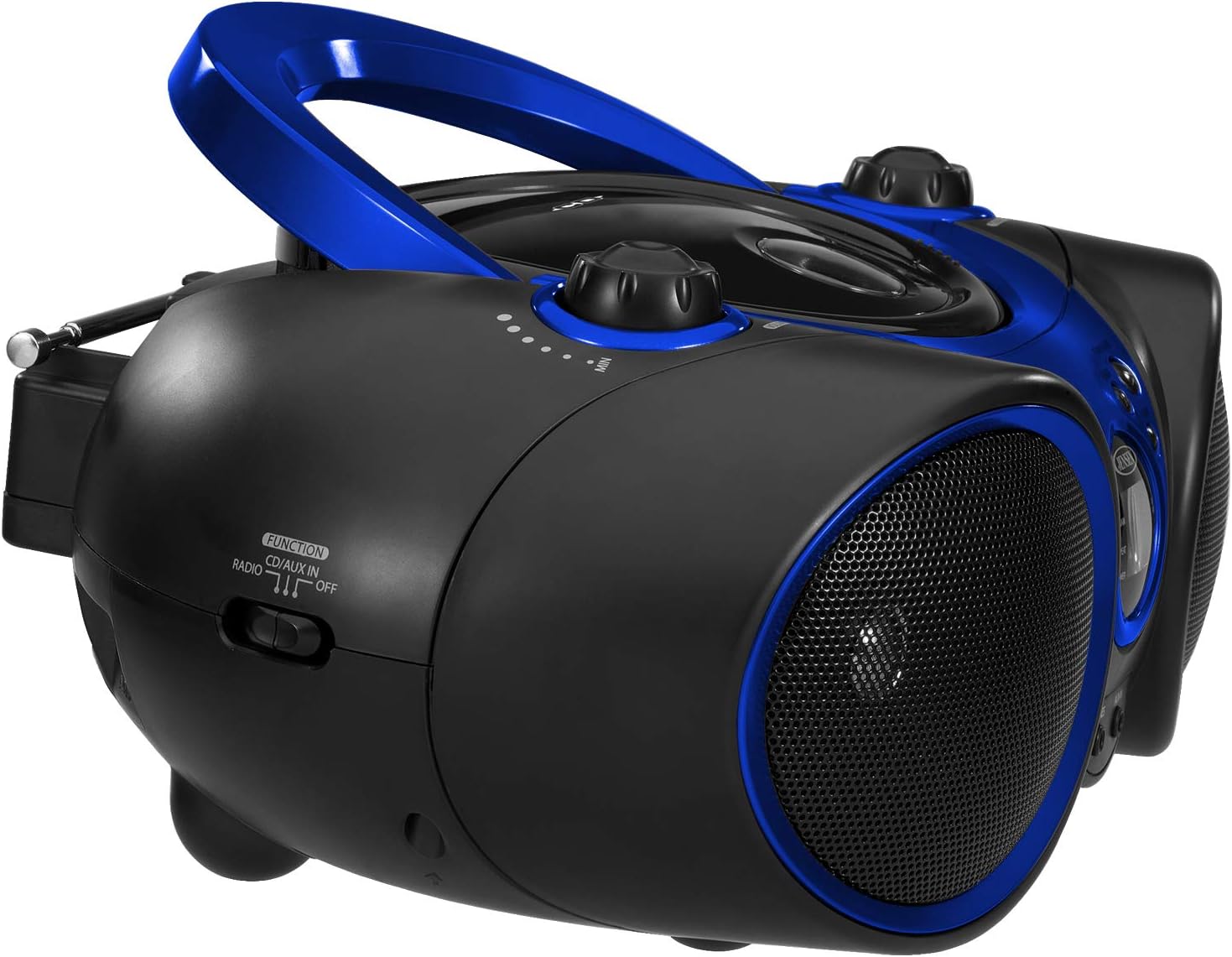 CD-490 Classic Boom Box Portable CD Player Home Audio Radio AM-FM, Stereo Speakers, Aux Line-in, Headphone Jack