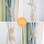 2 Pack DIY Curtain Tiebacks Clips Crystal Decorative Creative Twist Drape Tie Backs European Style Random Modelling