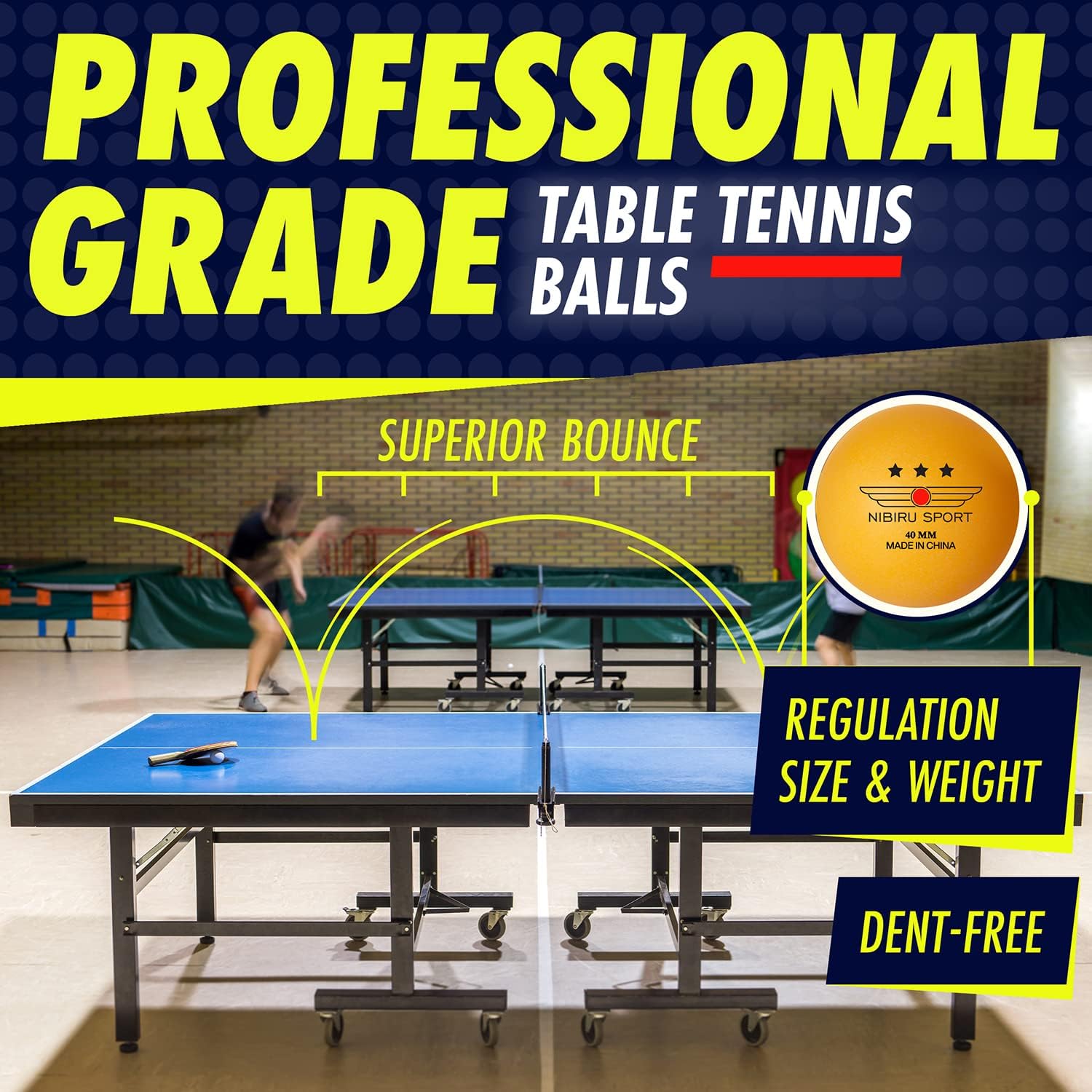 Ping Pong Paddle Set with Rackets, Net, Balls & Carry Case for Table Tennis | Professional Paddles, Balls &