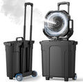 Outdoor Misting Fan for Outside, 5 Gal 12" Pro Portable Mister Fan with Water Box, 30000mAh Rechargeable Cooling Fan