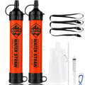 Water Filter Straw, 2PCS | Emergency Water Filter, 1500 Liters/396 Gallon