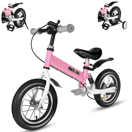 Balance Bike 3 in 1,The Dual Use of a Kids Balance Bike and Kids Bike,12 14 Inches for 2-6 Years Old,with Shock