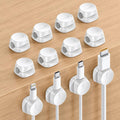 12Pack Spring Cord Organizer, Office Desk Accessories, Desk Cable Management Clips, Phone Charger Cord Holder for