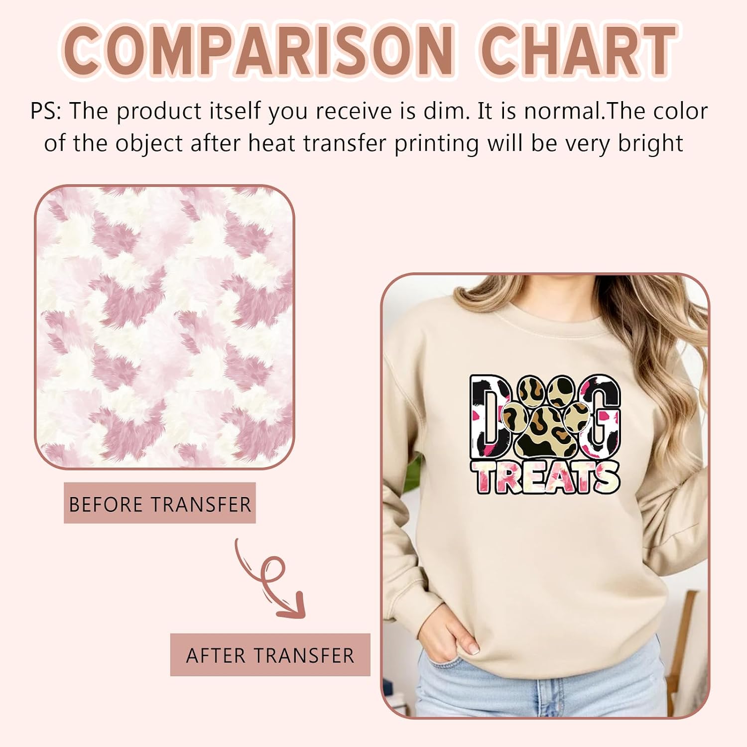 Pink Cow Print Sublimation ink Transfer Sheets,10 Pcs 12x10in | Cowhide patterned sublimation