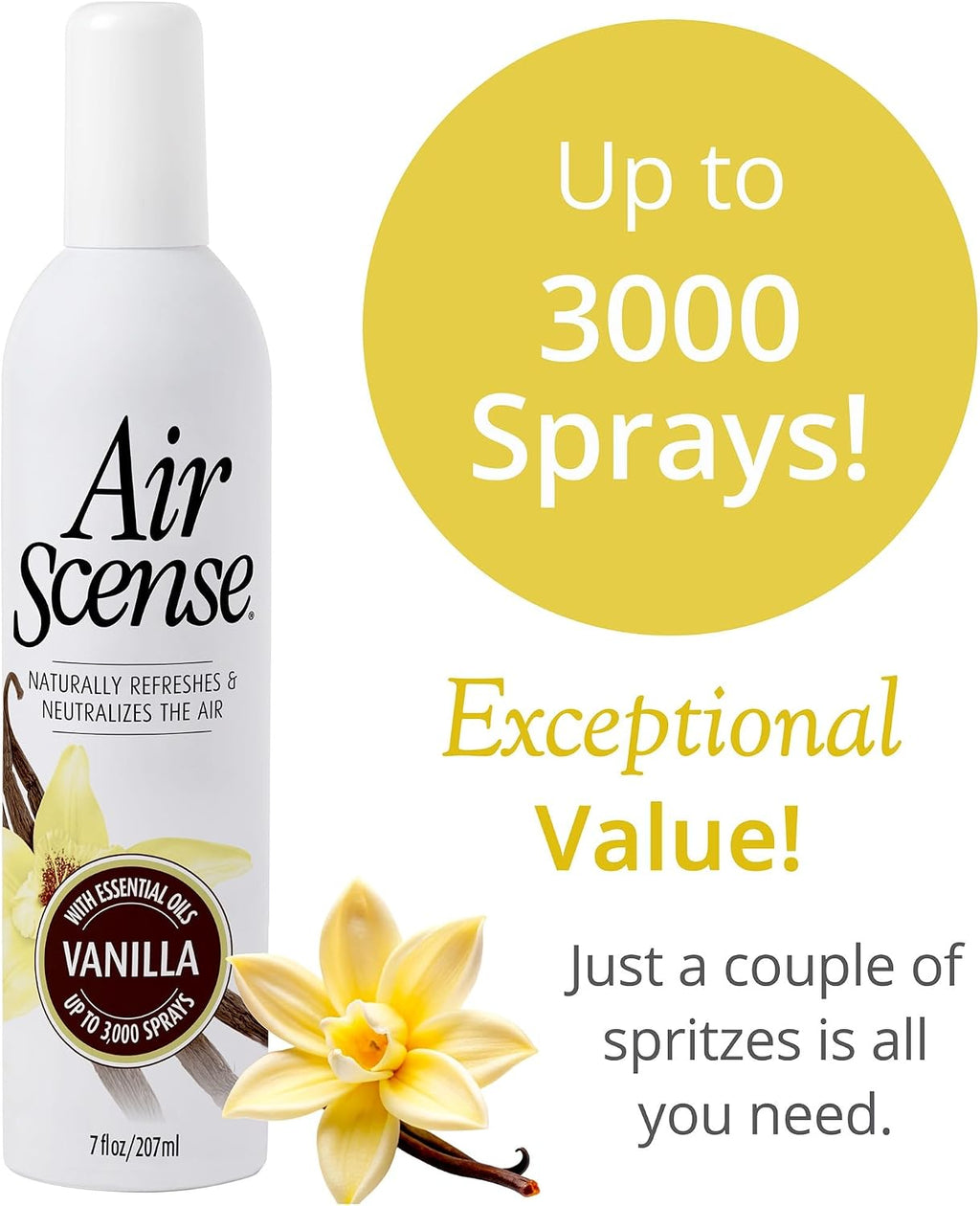 Vanilla Natural Air Freshener, Room Spray, 7 fl oz