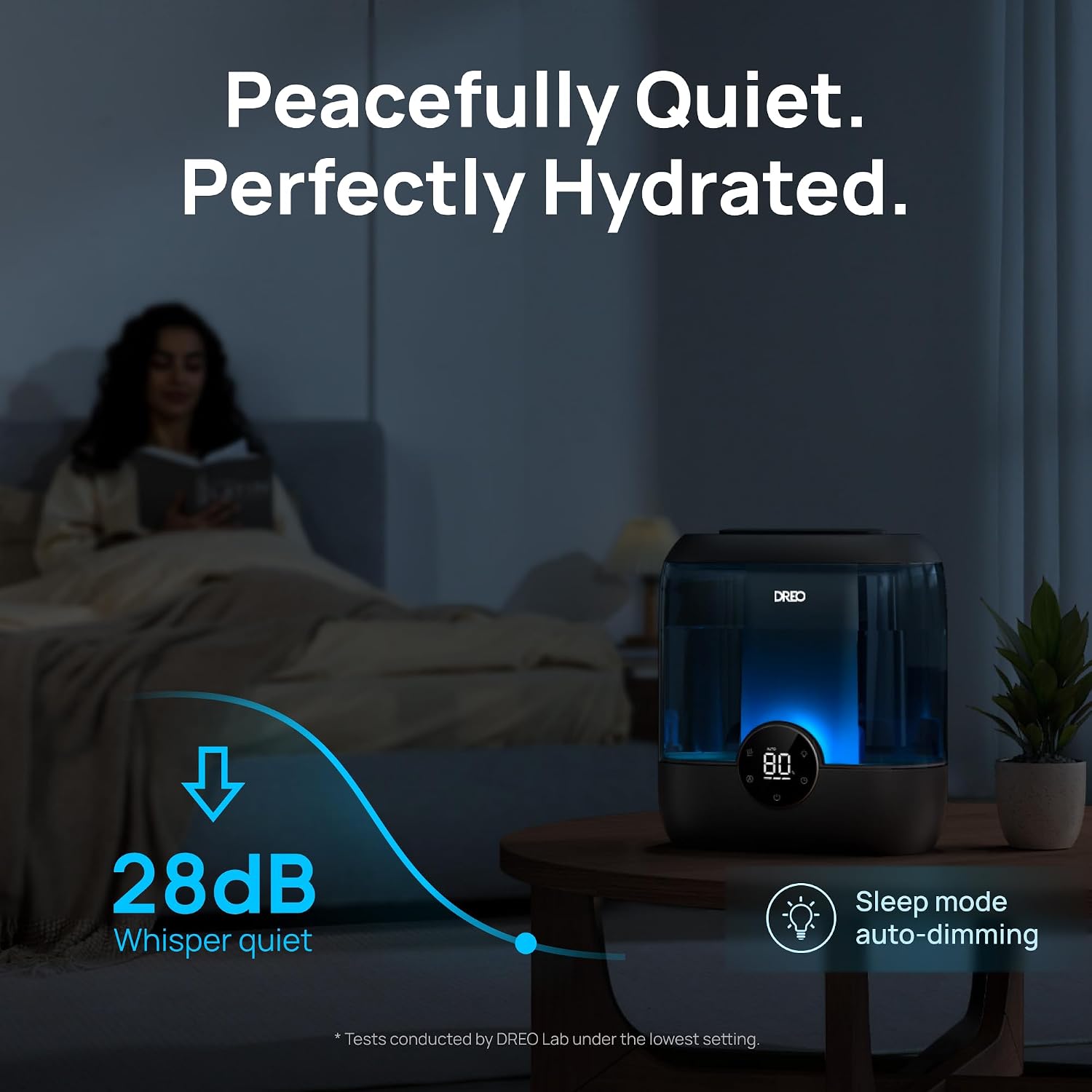 6L Humidifiers for Bedroom, 60H Runtime, 28 dB Quiet, HM524, Black