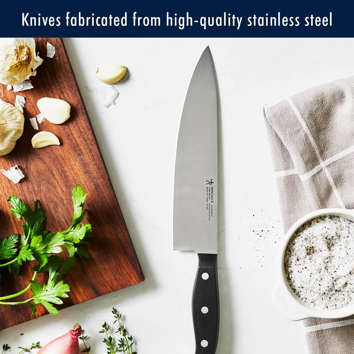 Statement 15 pc Knife Block Set, Razor-Sharp, German Engineered