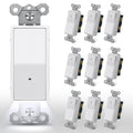CML 10 Pack Single Pole Illuminated Light Switch for Hallway & Bathroom