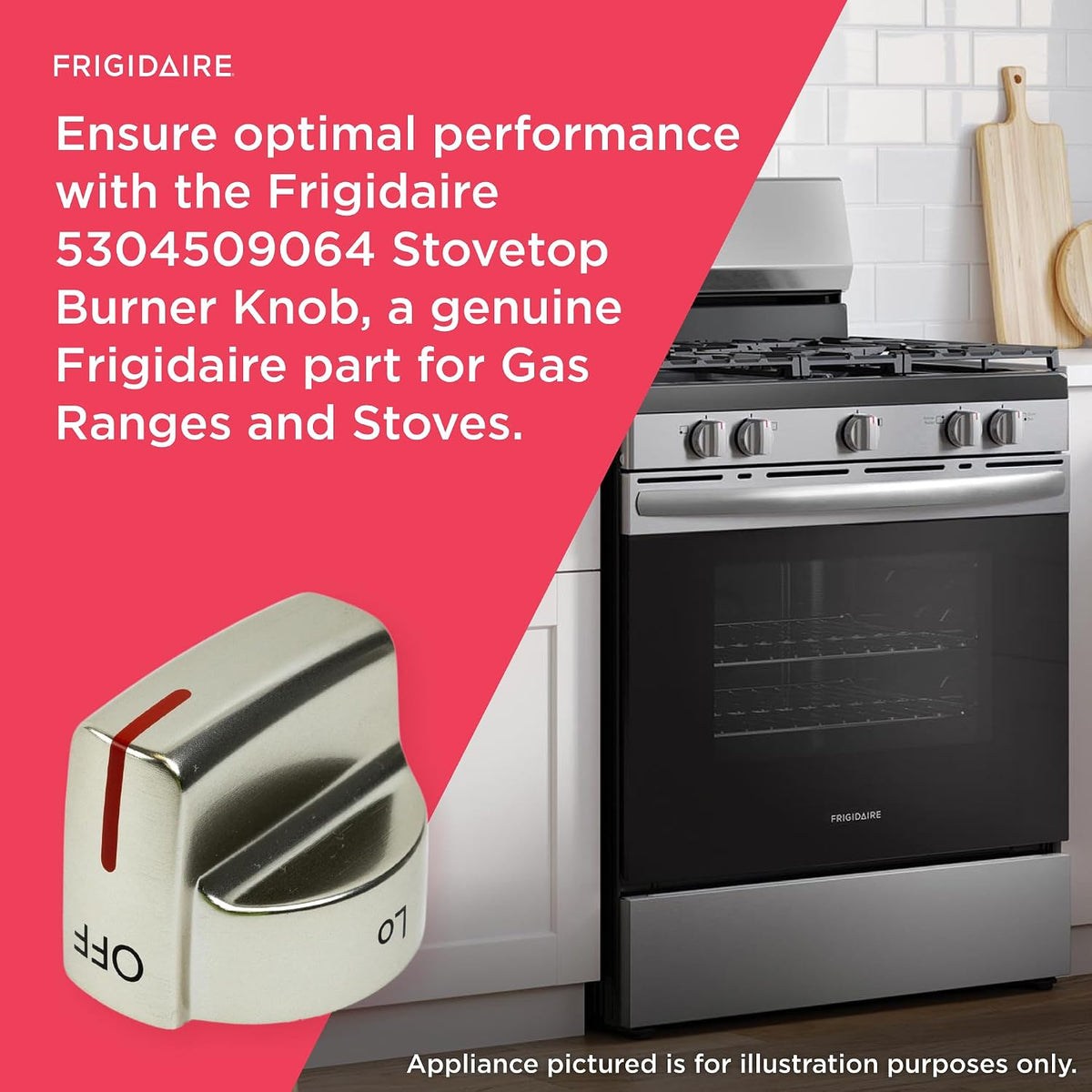Frigidaire 5304509064 Range Burner Knob for Gas Ranges