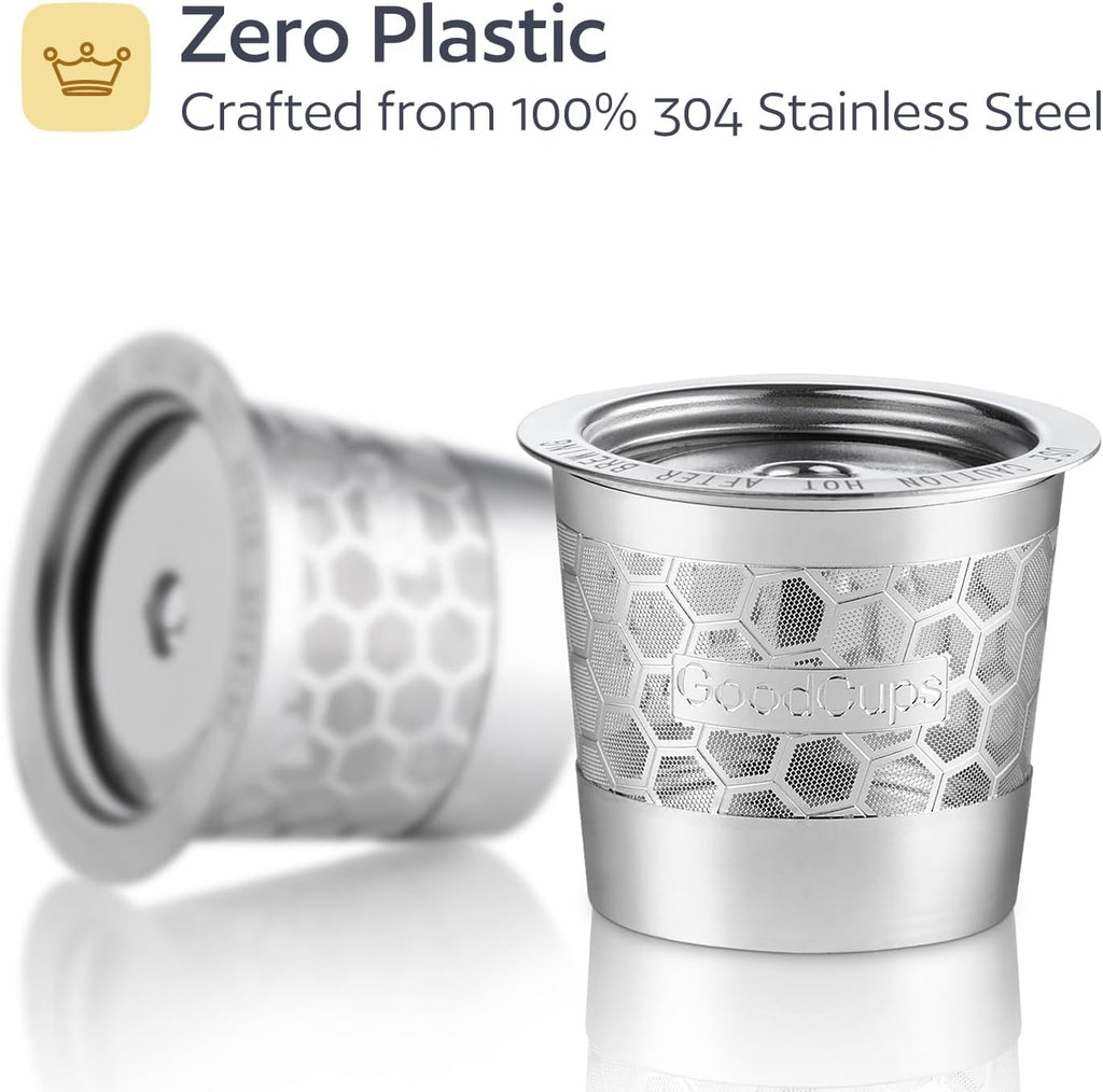 2-Pack 304 Stainless Steel Reusable K-Cup Pods Coffee Filters for Keurig K-Express, K-Elite, K-Duo, K-Mini, Mini
