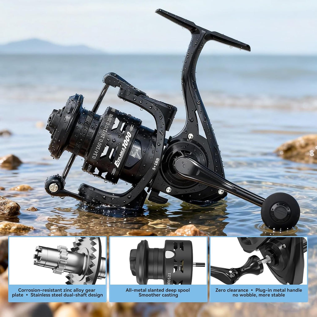Telescopic Fishing Rod and Reel Combo, Carbon Fiber Collapsible Travel Fishing Pole Kit with Carrier Case & Lures