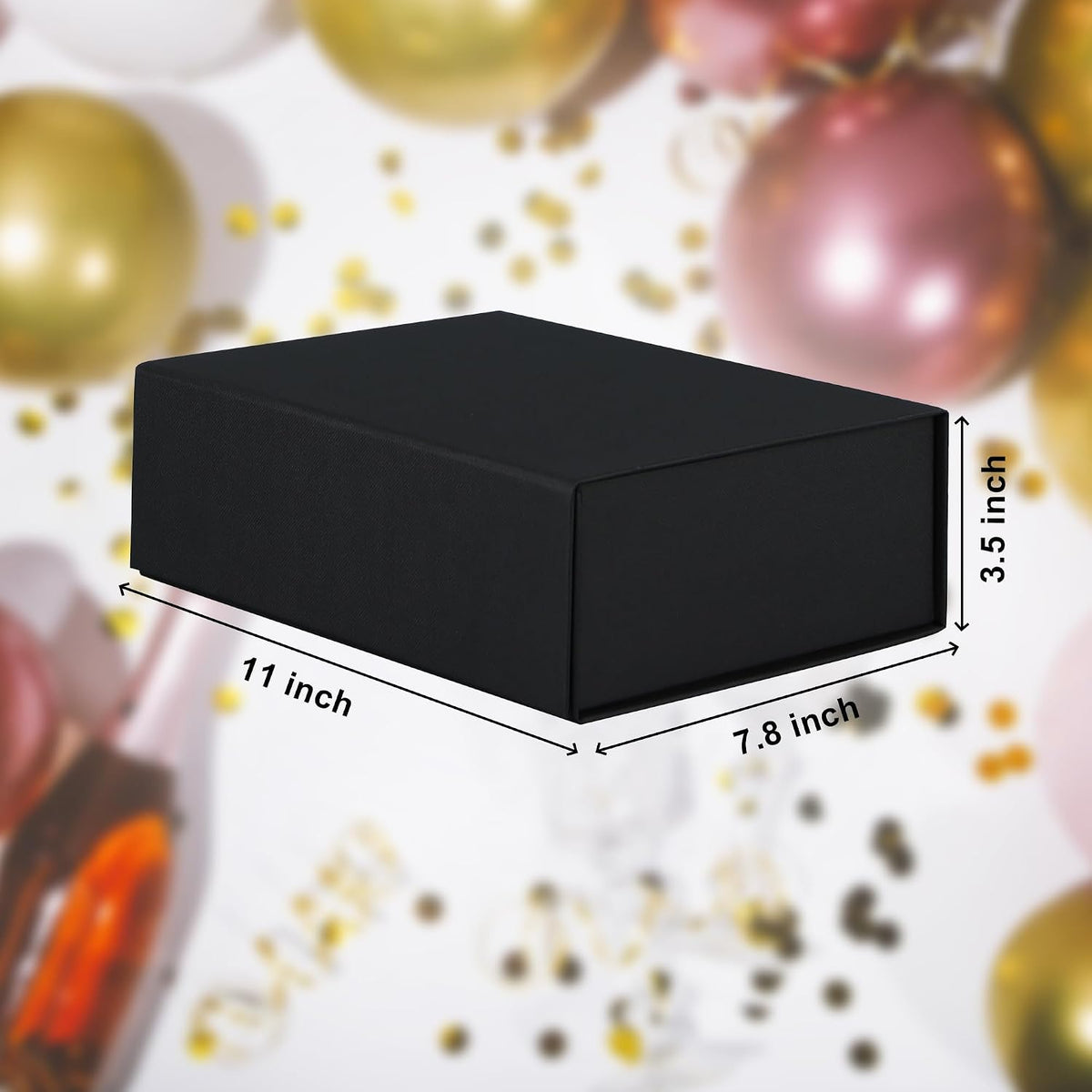 Black Gift Boxes With Lids,11×7.8×3.5 Inch,Magnetic Box for Present