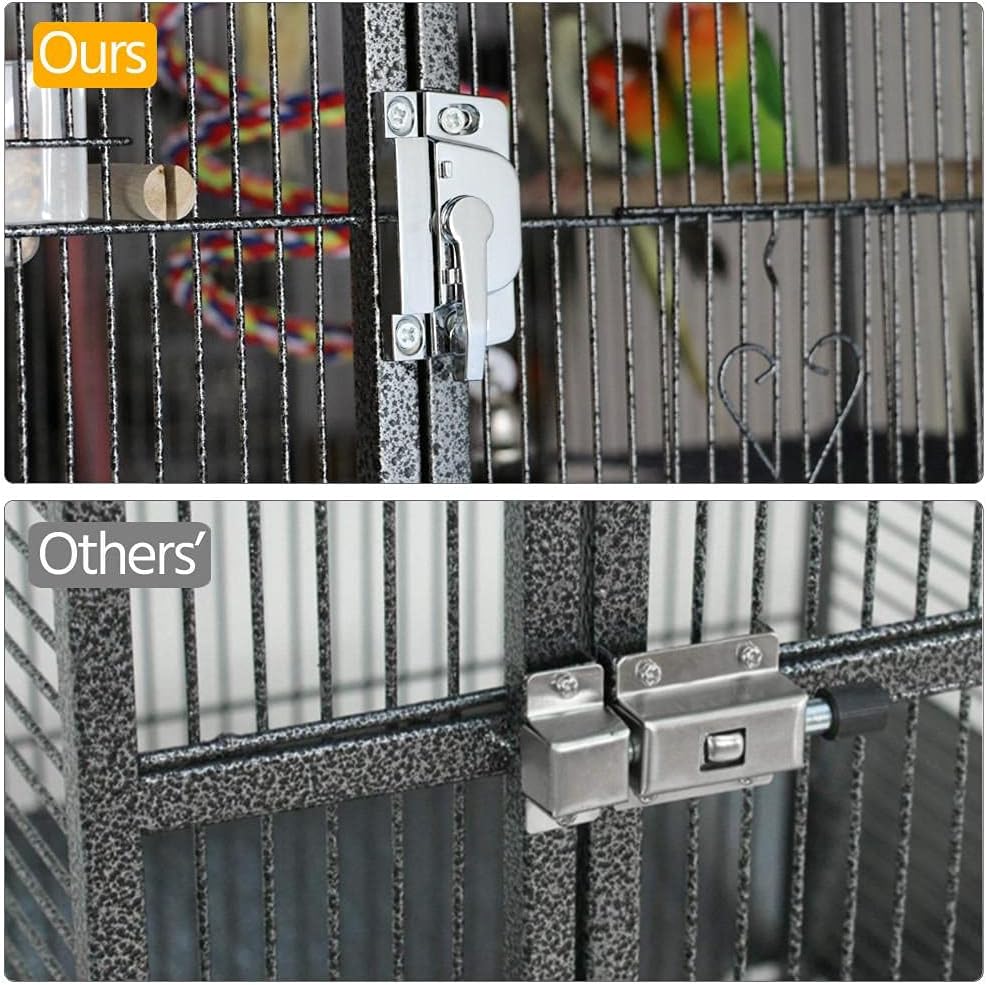 69" Large Bird Cage for Parakeets, Budgies, 3-Tier Flight Cage