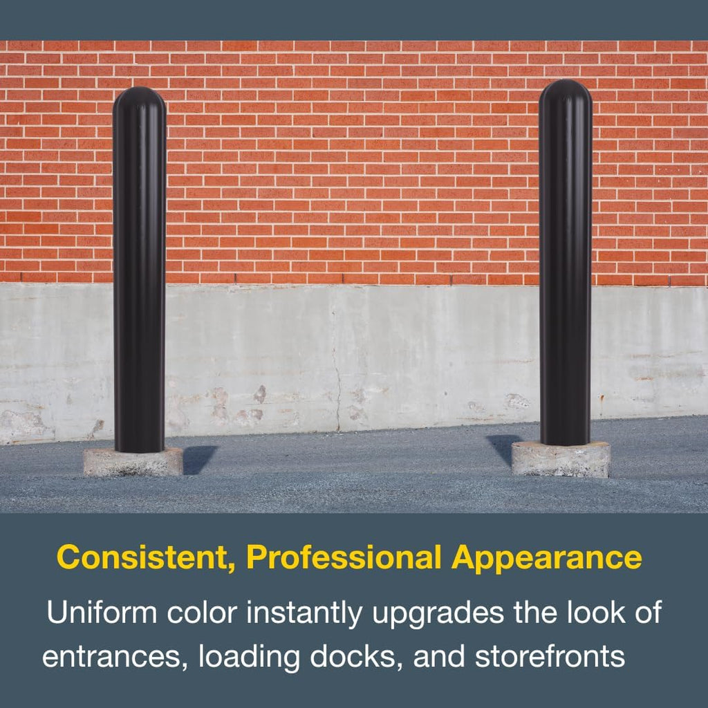 Bollard Covers for 4 Inch Poles - 56" Tall Bollard Post Sleeve | Durable Fluted HDPE Plastic - Trimmable Brown