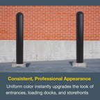 Bollard Covers for 4 Inch Poles - 56" Tall Bollard Post Sleeve | Durable Fluted HDPE Plastic - Trimmable Brown